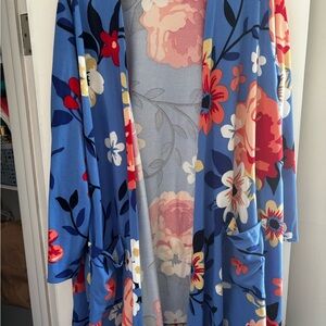 LuLaRoe Blue Floral Caroline